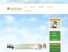 Tablet Screenshot of parkebank.com